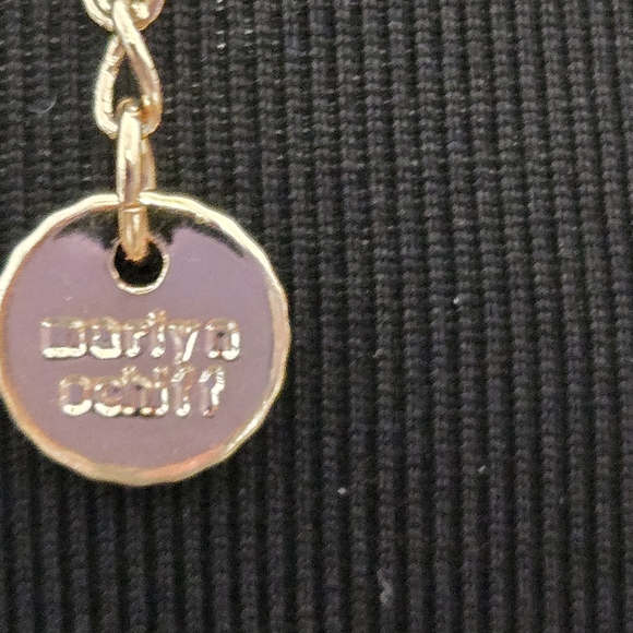 NWT Marlyn SchiffDouble Layered Gold Tone Necklace with Clear Crystal Gold Bead - Picture 8 of 10